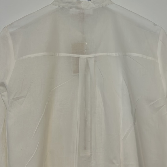 MICHAEL Michael Kors White Zip-Up Blouse, Size 10 - Picture 9 of 11